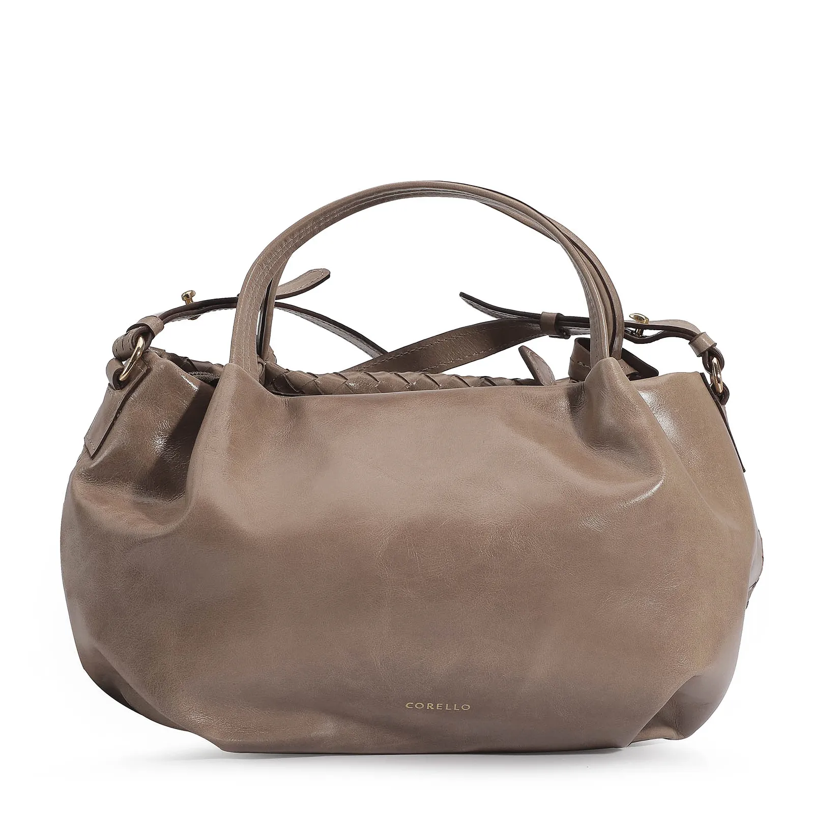 Bolsa Tote Tressê Couro Argila