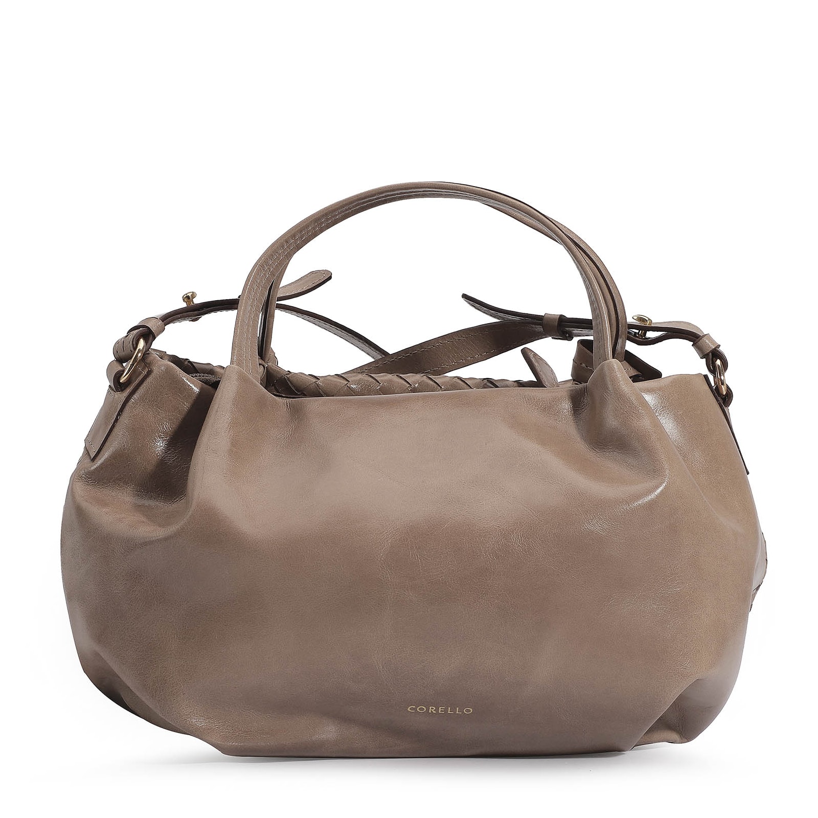 Bolsa Tote Tressê Couro Argila