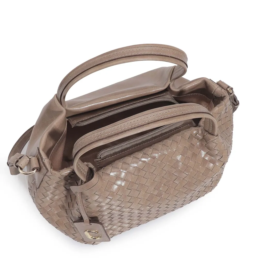 Bolsa Tote Tressê Couro Argila - imagem 4