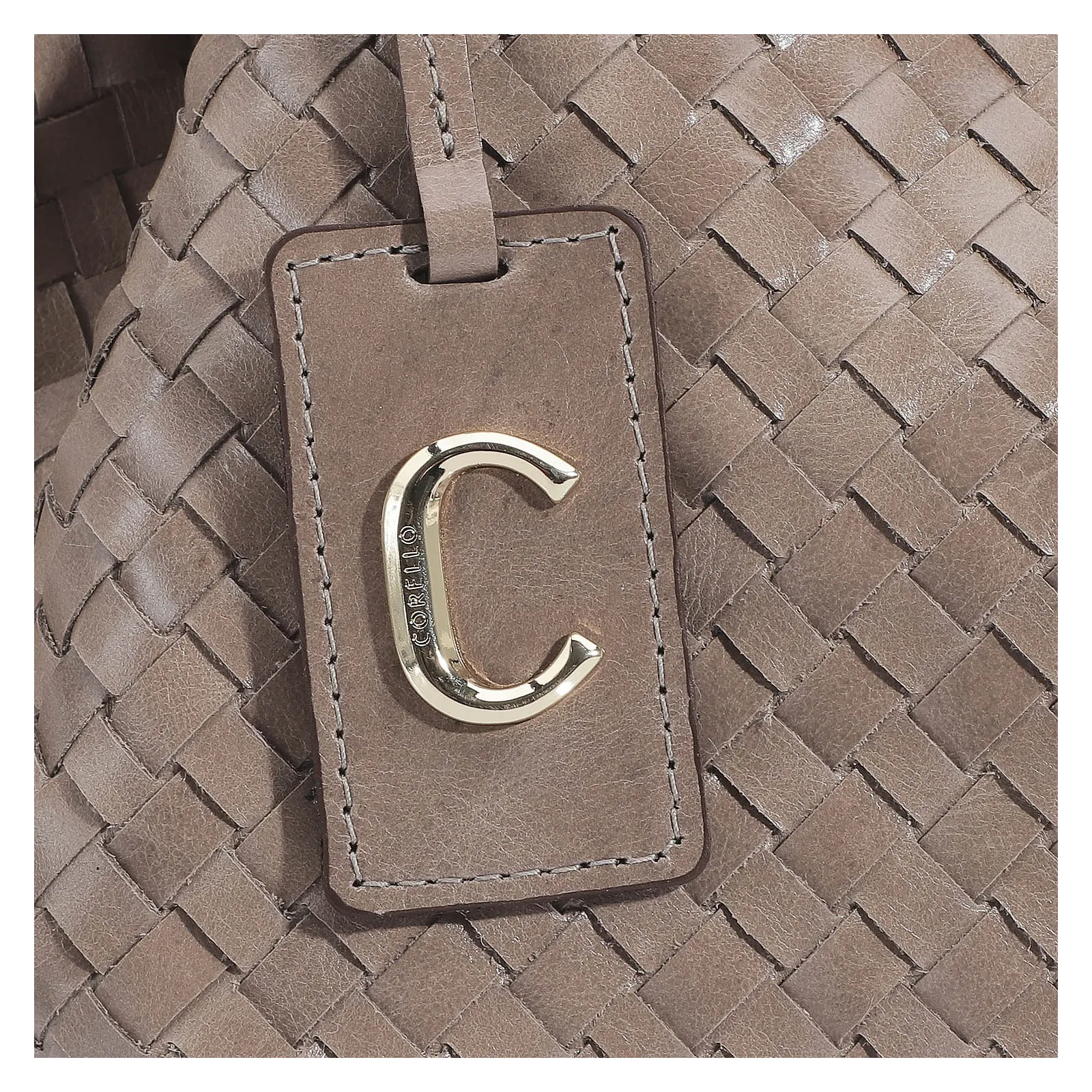 Bolsa Tote Tressê Couro Argila