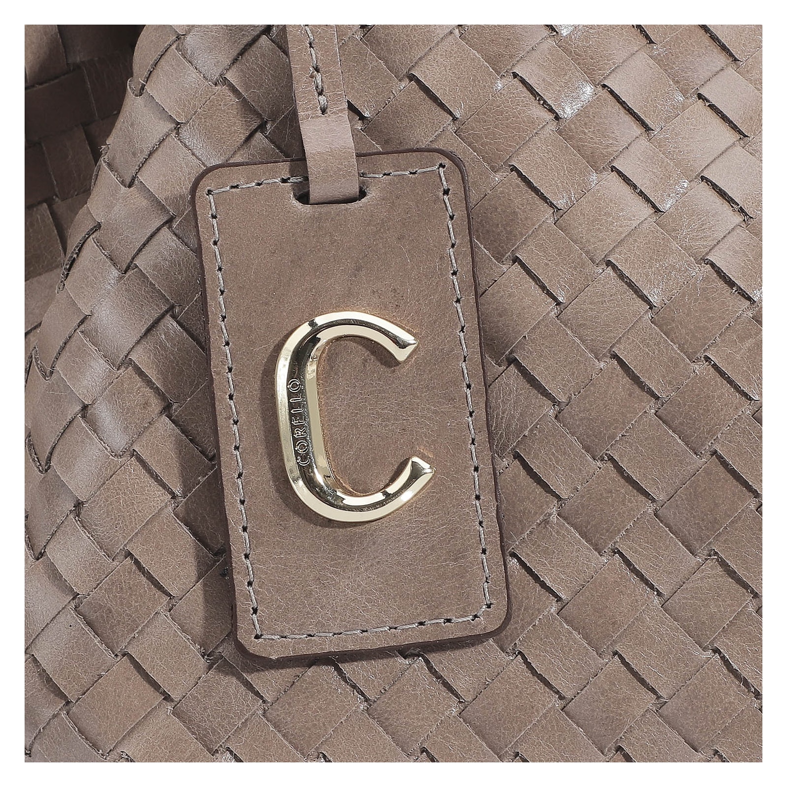 Bolsa Tote Tressê Couro Argila