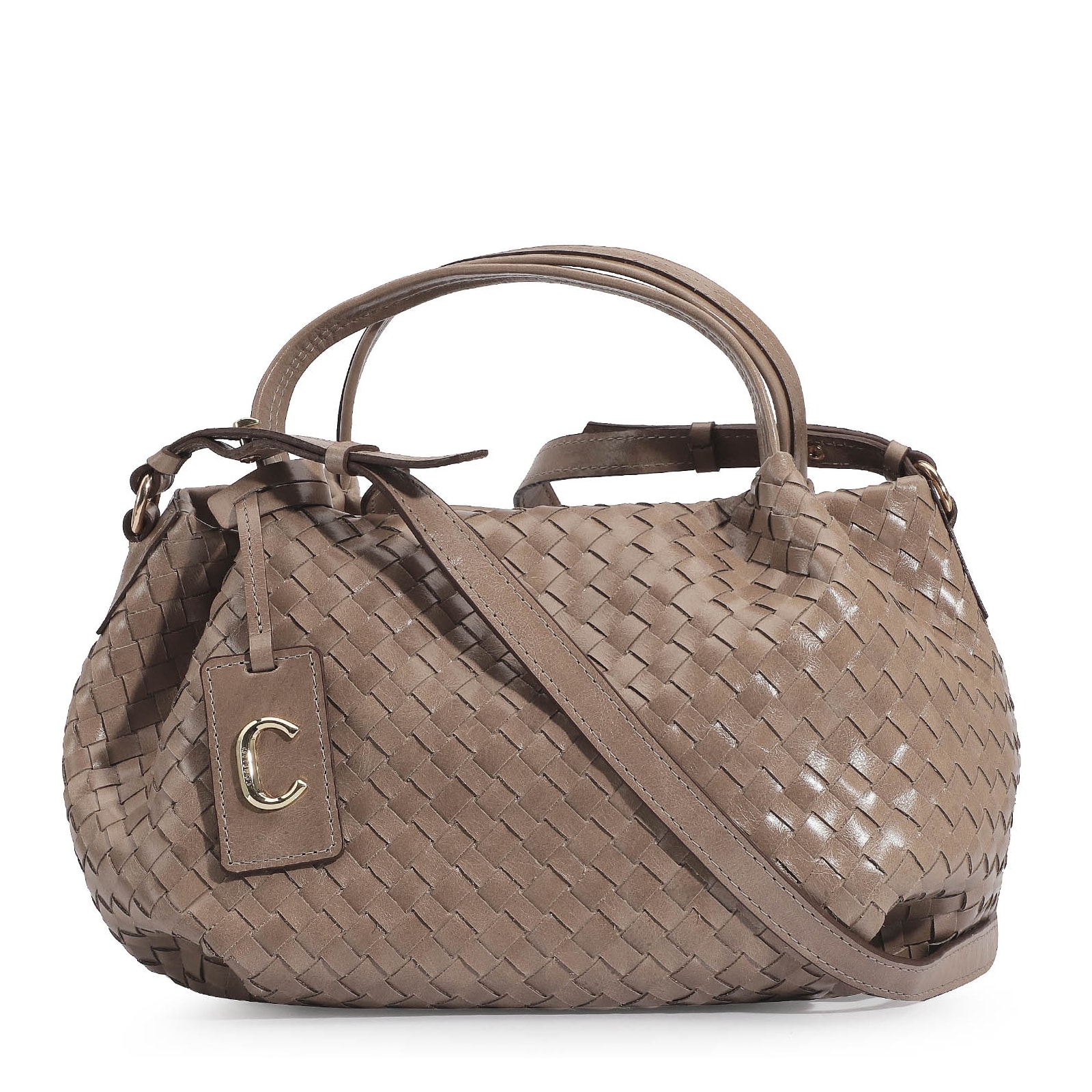 Bolsa Tote Tressê Couro Argila