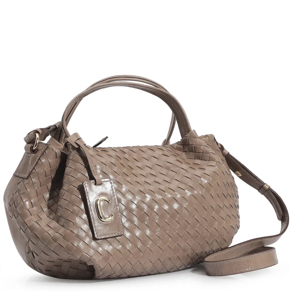 Bolsa Tote Tressê Couro Argila - imagem 2