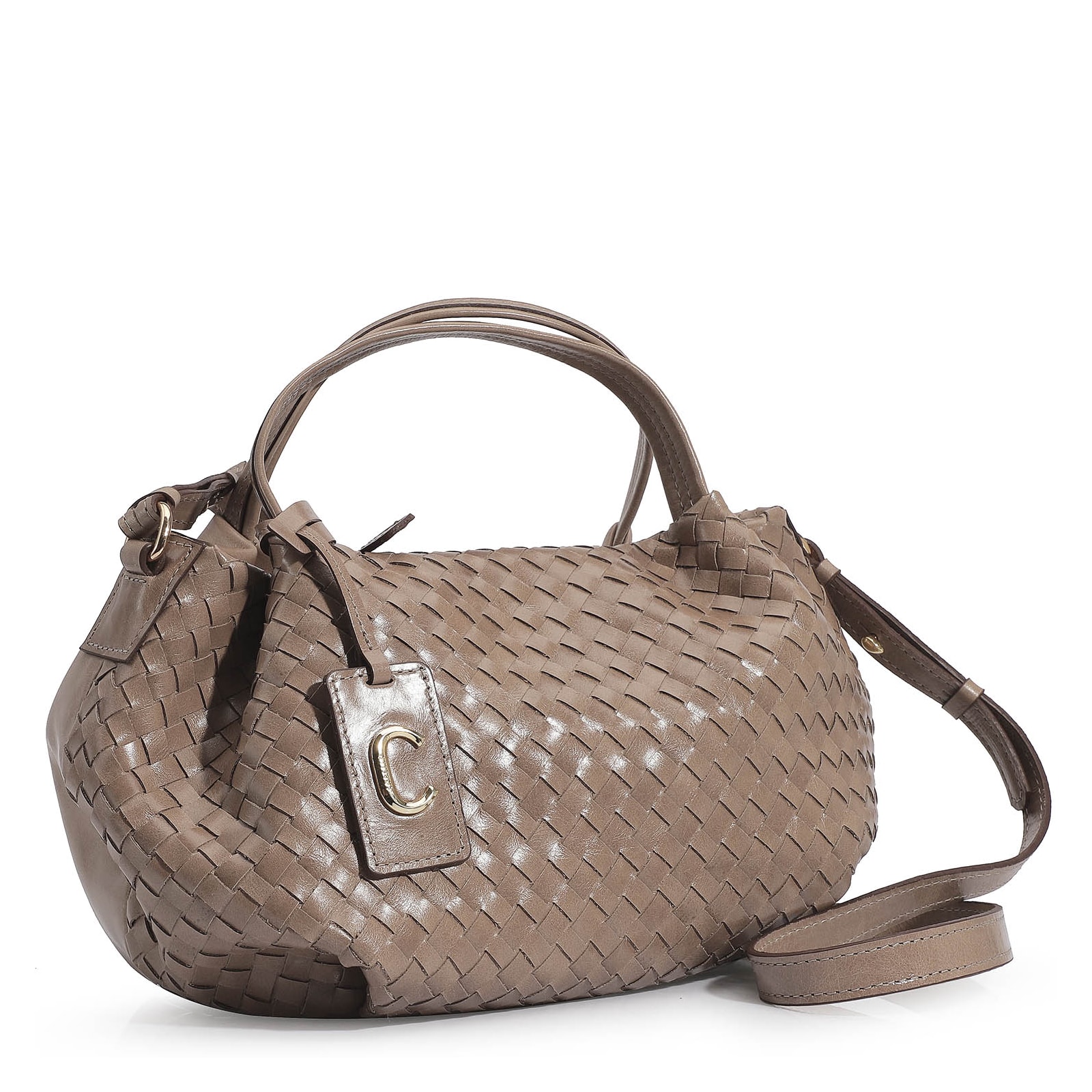 Bolsa Tote Tressê Couro Argila