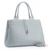 Bolsa Tote Tressê Couro Azul - imagem 2