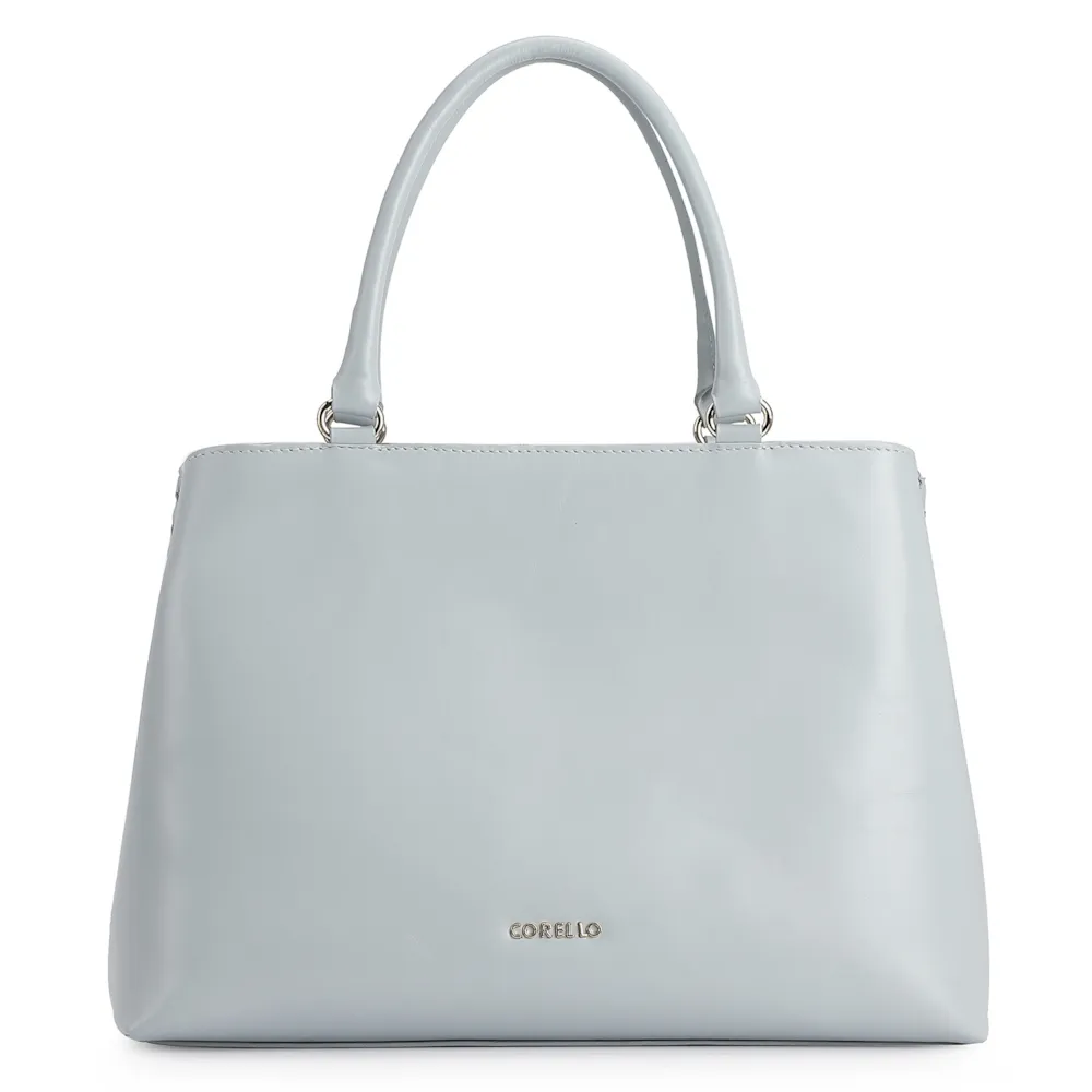 Bolsa Tote Tressê Couro Azul - imagem 3