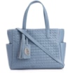 Bolsa Tote Tressê Couro Azul - imagem 1