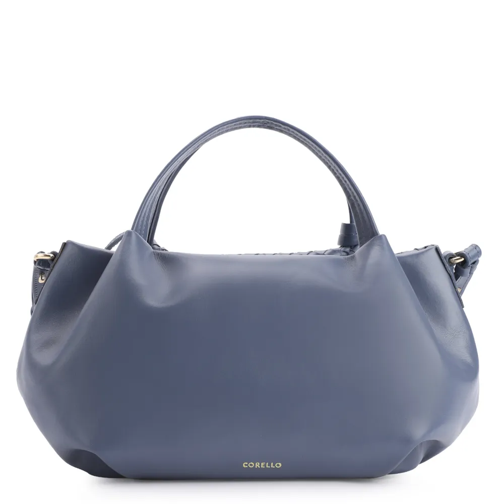 Bolsa Tote Tressê Couro Azul - imagem 3