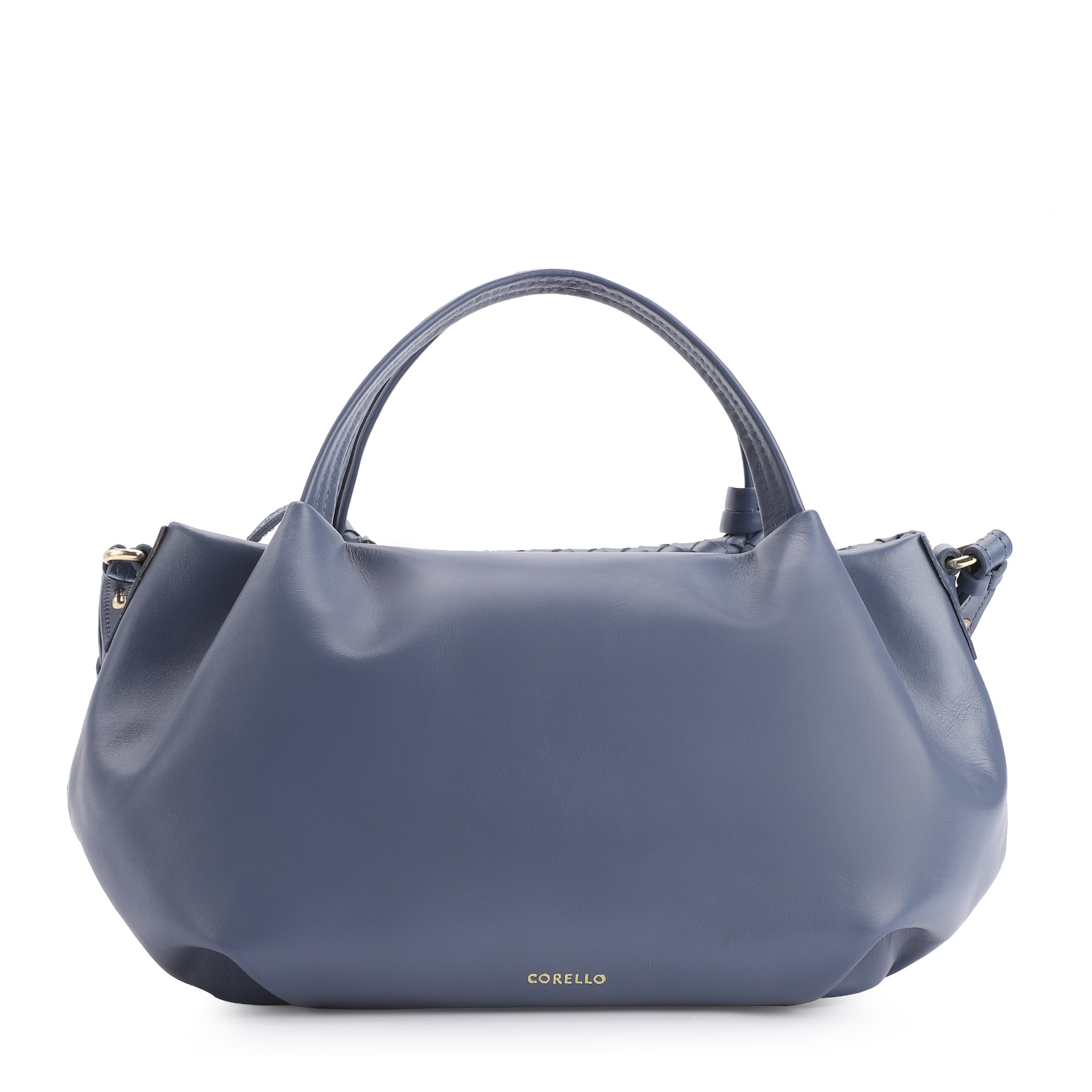 Bolsa Tote Tressê Couro Azul