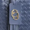 Bolsa Tote Tressê Couro Azul - imagem 6