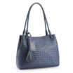 Bolsa Tote Tressê Couro Azul - imagem 2