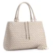 Bolsa Tote Tressê Couro Bege - imagem 2