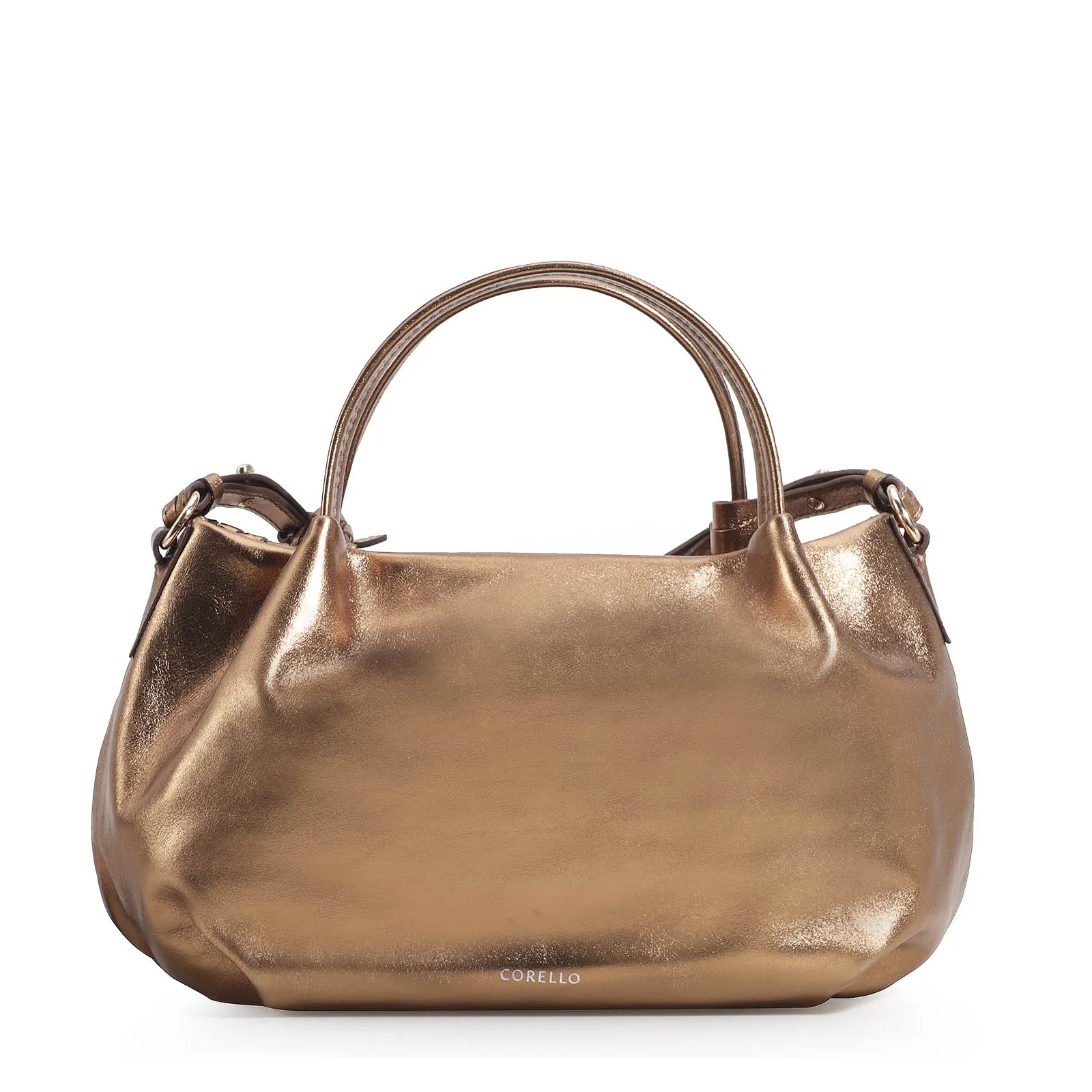 Bolsa Tote Tressê Couro Bronze