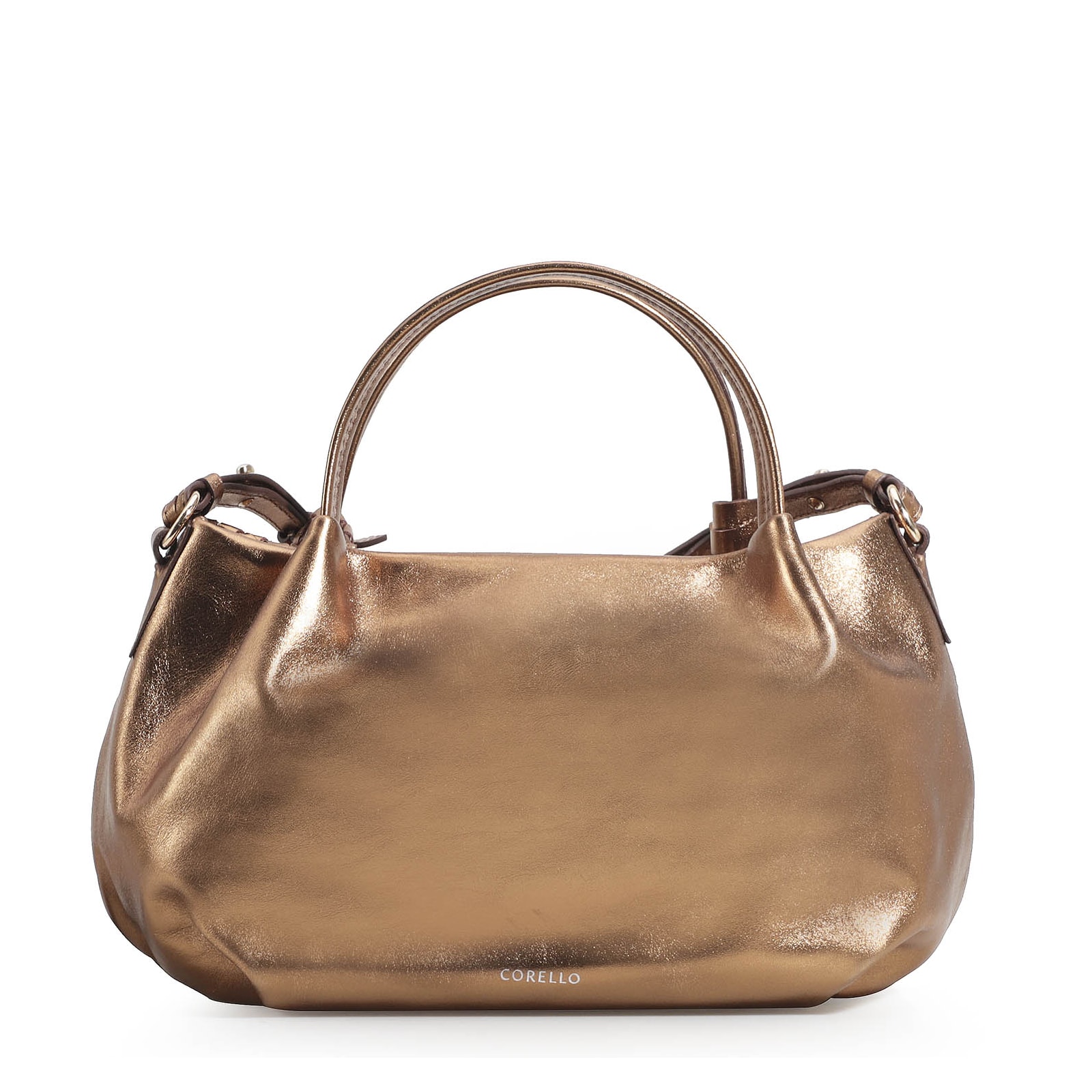 Bolsa Tote Tressê Couro Bronze