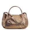 Bolsa Tote Tressê Couro Bronze - imagem 1