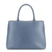Bolsa Tote Tressê Couro Camurça/Couro Azul - imagem 3