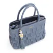 Bolsa Tote Tressê Couro Camurça/Couro Azul - imagem 4