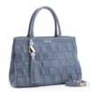 Bolsa Tote Tressê Couro Camurça/Couro Azul - imagem 2
