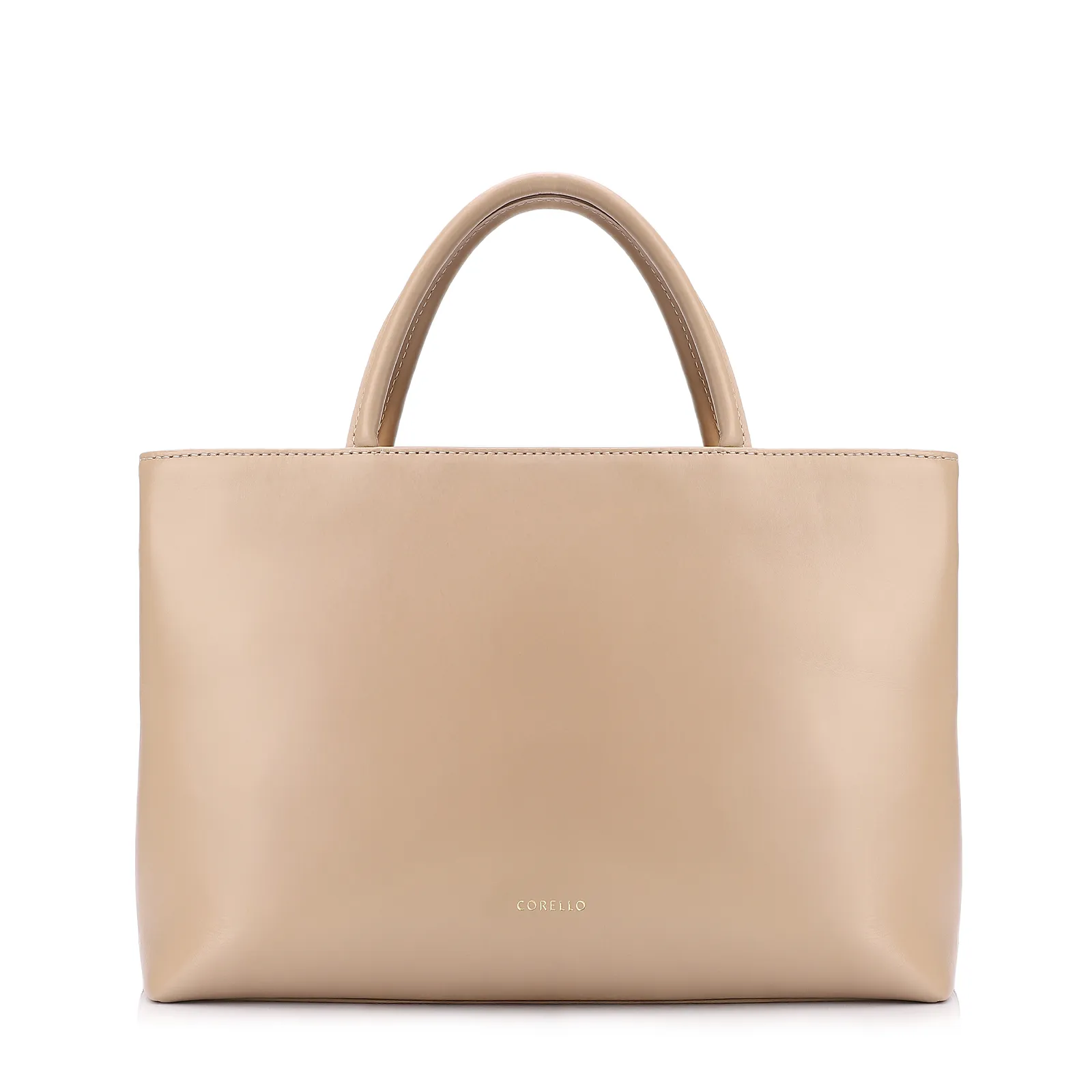 Bolsa Tote Tressê Couro Camurça/Couro Bege