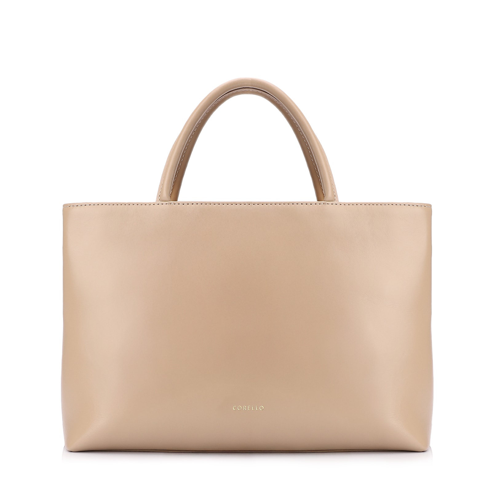 Bolsa Tote Tressê Couro Camurça/Couro Bege