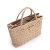 Bolsa Tote Tressê Couro Camurça/Couro Bege - imagem 4