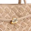 Bolsa Tote Tressê Couro Camurça/Couro Bege - imagem 7
