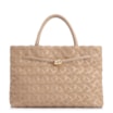 Bolsa Tote Tressê Couro Camurça/Couro Bege - imagem 1