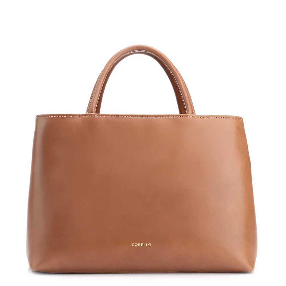 Bolsa Tote Tressê Couro Camurça/Couro Marrom Claro - imagem 3