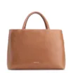 Bolsa Tote Tressê Couro Camurça/Couro Marrom Claro - imagem 3