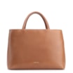 Bolsa Tote Tressê Couro Camurça/Couro Marrom Claro - imagem 3