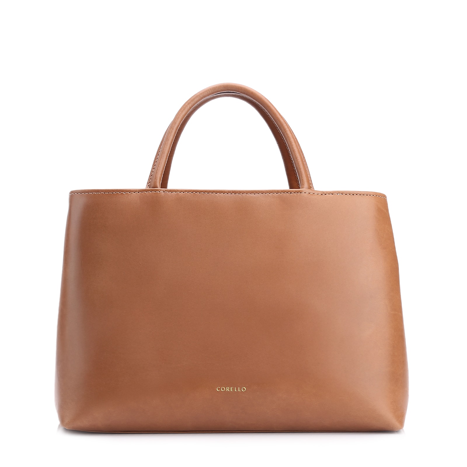Bolsa Tote Tressê Couro Camurça/Couro Marrom Claro