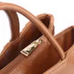 Bolsa Tote Tressê Couro Camurça/Couro Marrom Claro - imagem 5