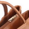 Bolsa Tote Tressê Couro Camurça/Couro Marrom Claro - imagem 5