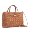 Bolsa Tote Tressê Couro Camurça/Couro Marrom Claro - imagem 2