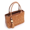 Bolsa Tote Tressê Couro Camurça/Couro Marrom Claro - imagem 5