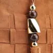 Bolsa Tote Tressê Couro Camurça/Couro Marrom Claro - imagem 6
