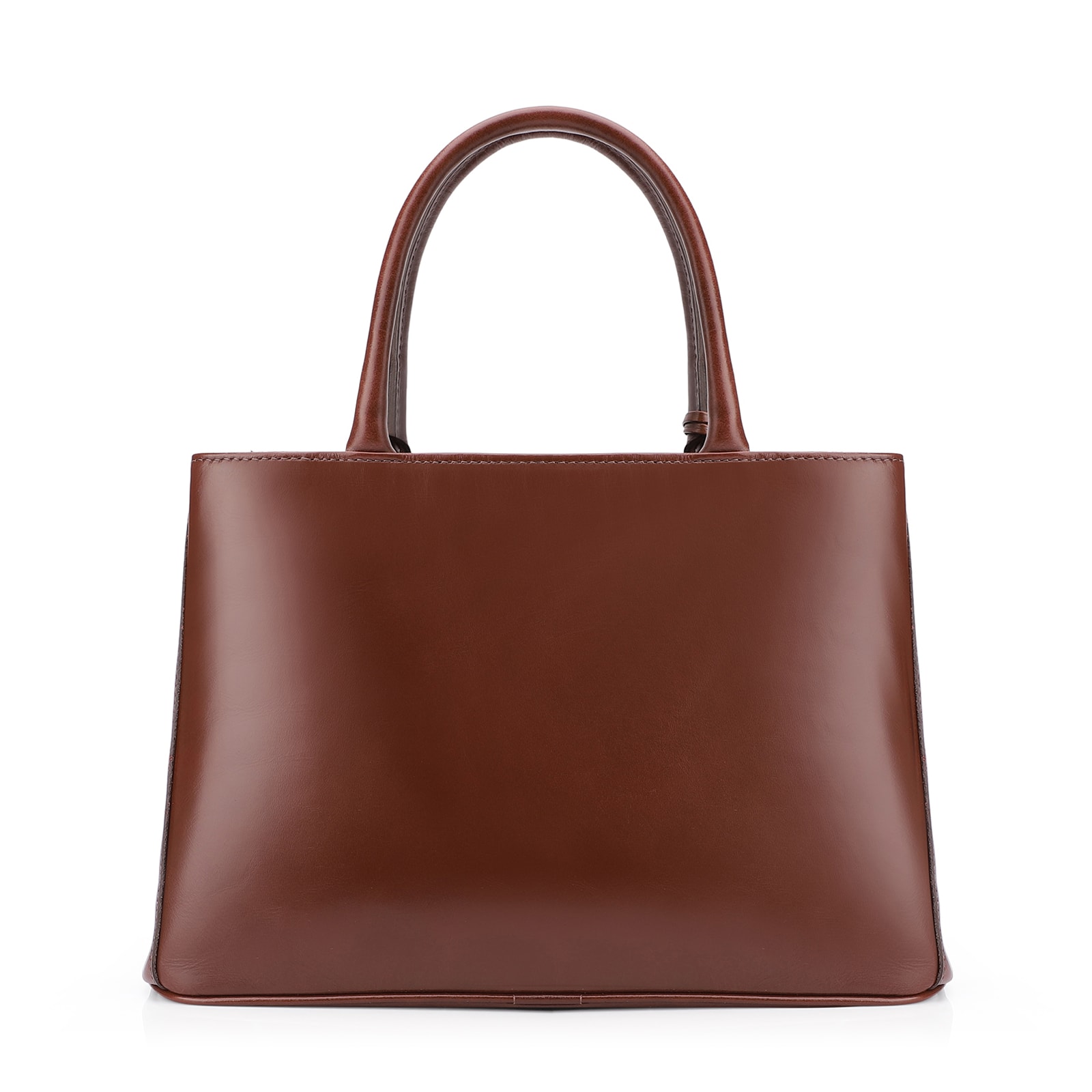 Bolsa Tote Tressê Couro Camurça/Couro Marrom Escuro