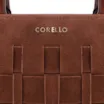 Bolsa Tote Tressê Couro Camurça/Couro Marrom Escuro - imagem 6