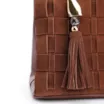 Bolsa Tote Tressê Couro Camurça/Couro Marrom Escuro - imagem 7