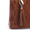 Bolsa Tote Tressê Couro Camurça/Couro Marrom Escuro - imagem 7