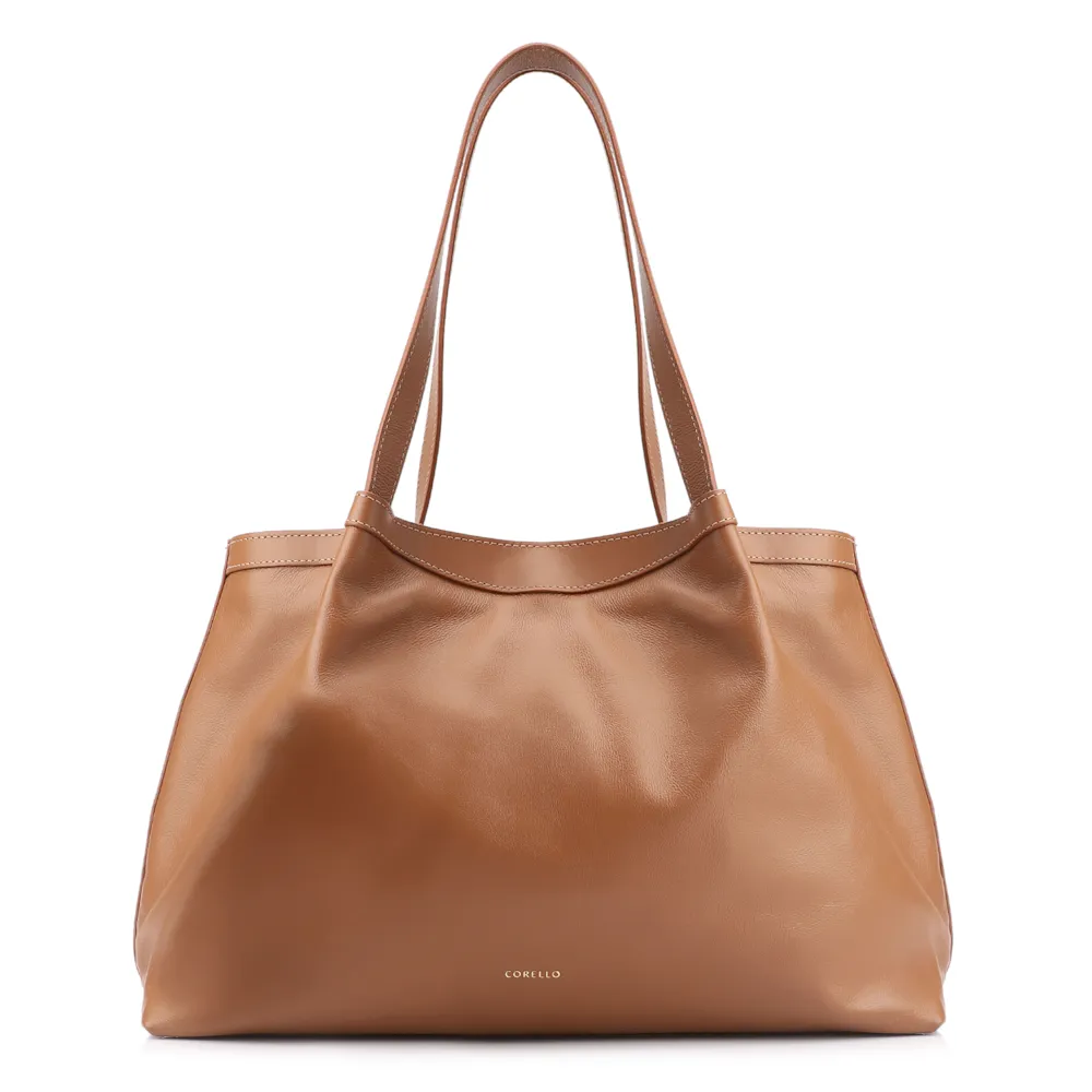 Bolsa Tote Tressê Couro Marrom - imagem 3