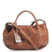 Bolsa Tote Tressê Couro Marrom - imagem 1