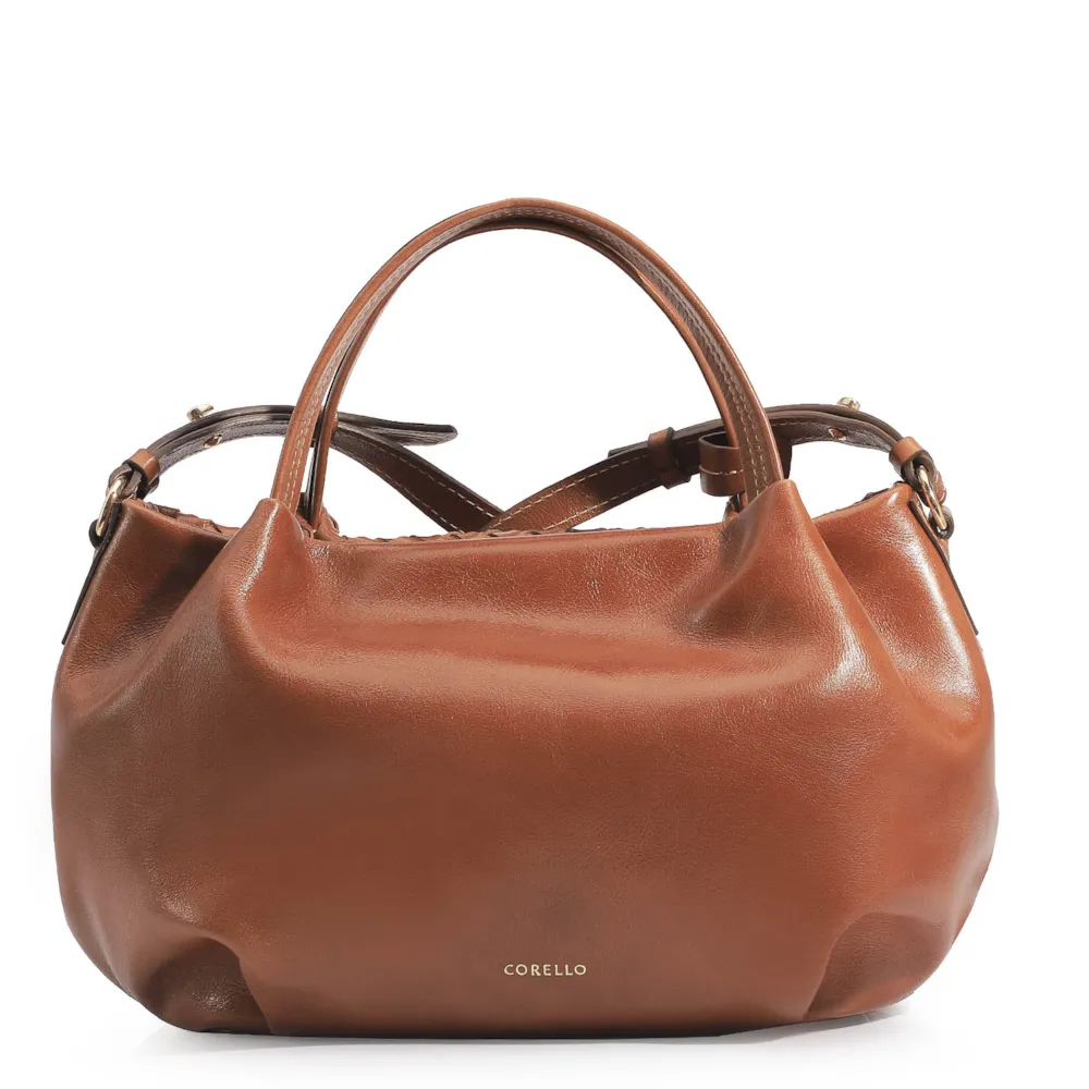 Bolsa Tote Tressê Couro Marrom - imagem 3