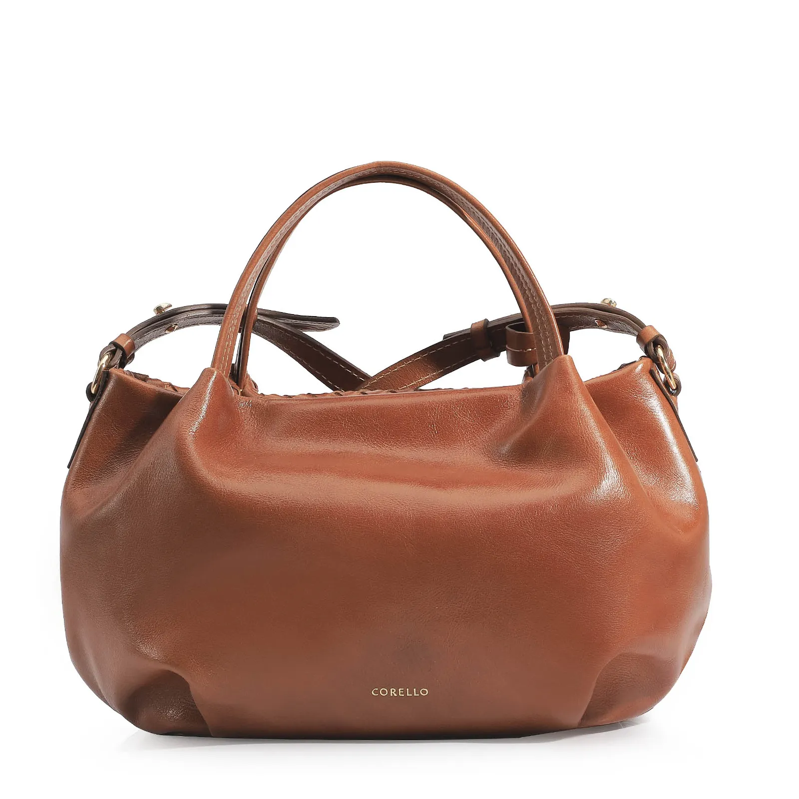 Bolsa Tote Tressê Couro Marrom