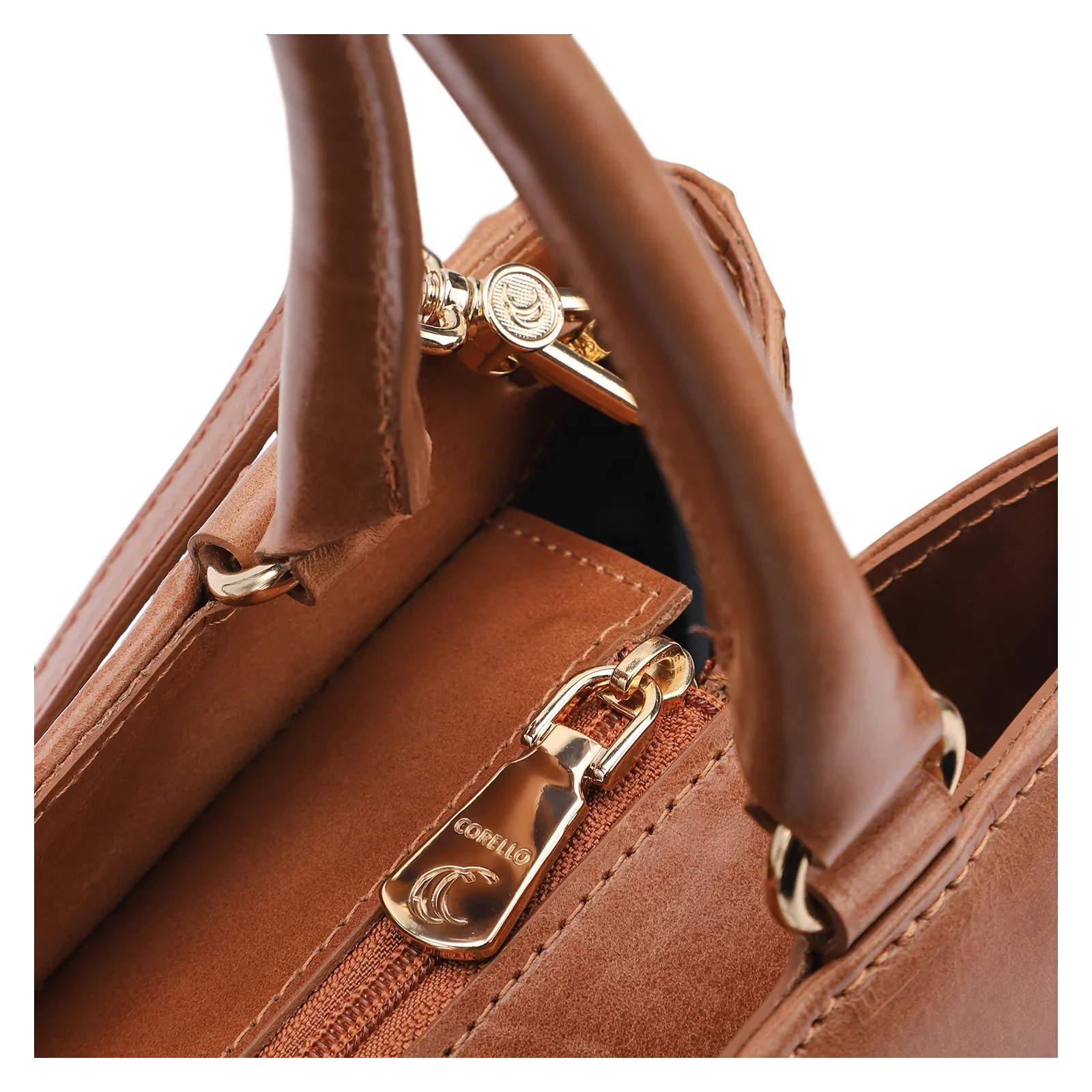 Bolsa Tote Tressê Couro Marrom