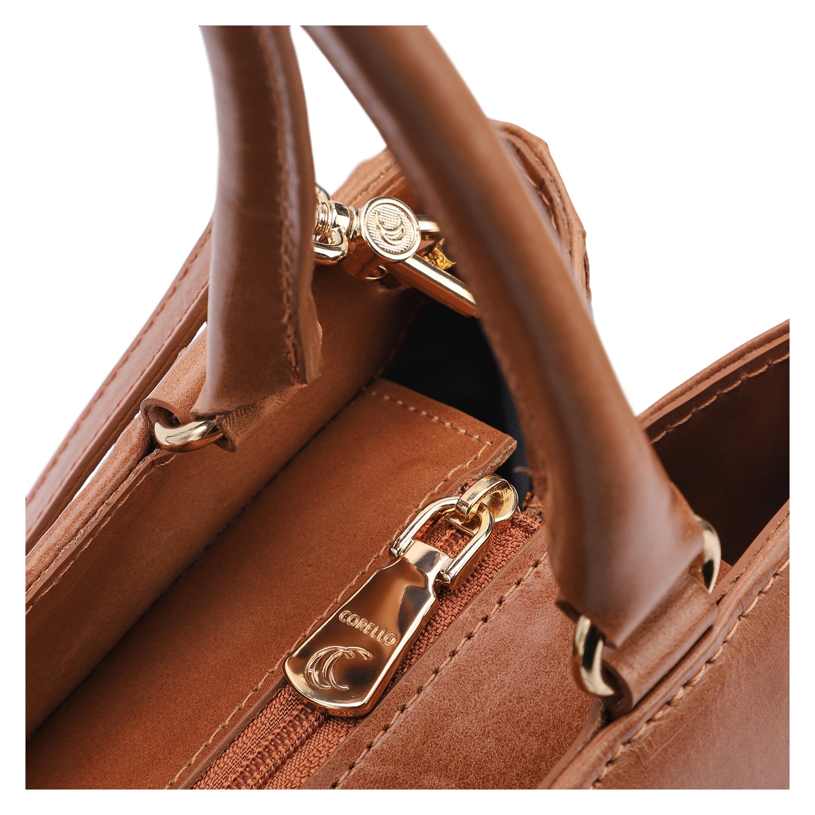 Bolsa Tote Tressê Couro Marrom