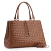 Bolsa Tote Tressê Couro Marrom - imagem 2