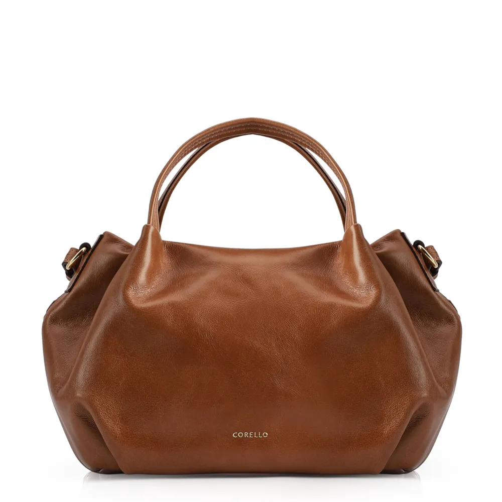 Bolsa Tote Tressê Couro Marrom - imagem 3