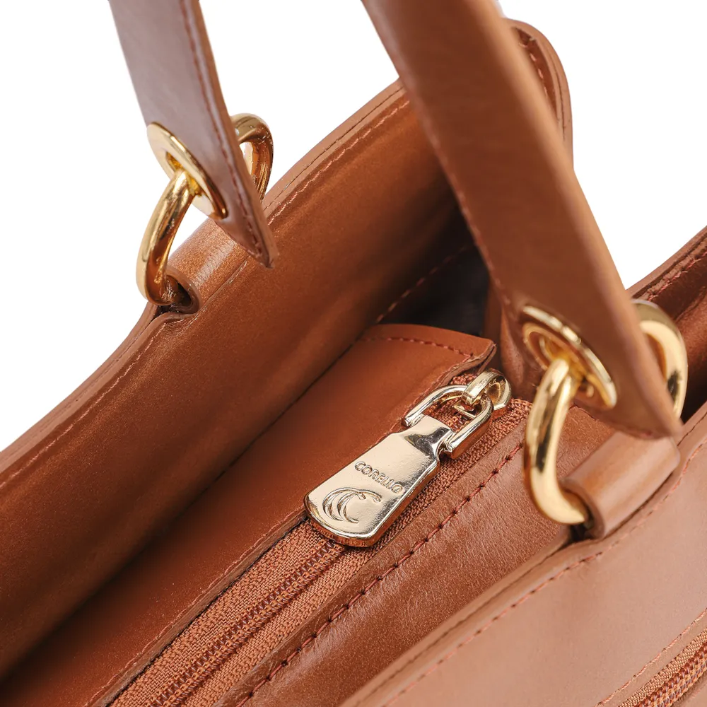 Bolsa Tote Tressê Couro Marrom - imagem 5