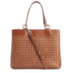 Bolsa Tote Tressê Couro Marrom - imagem 1